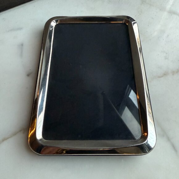 Sterling Silver Argento SC 5 x 7 modern frame with wood back new in orginal box - Picture 5 of 12